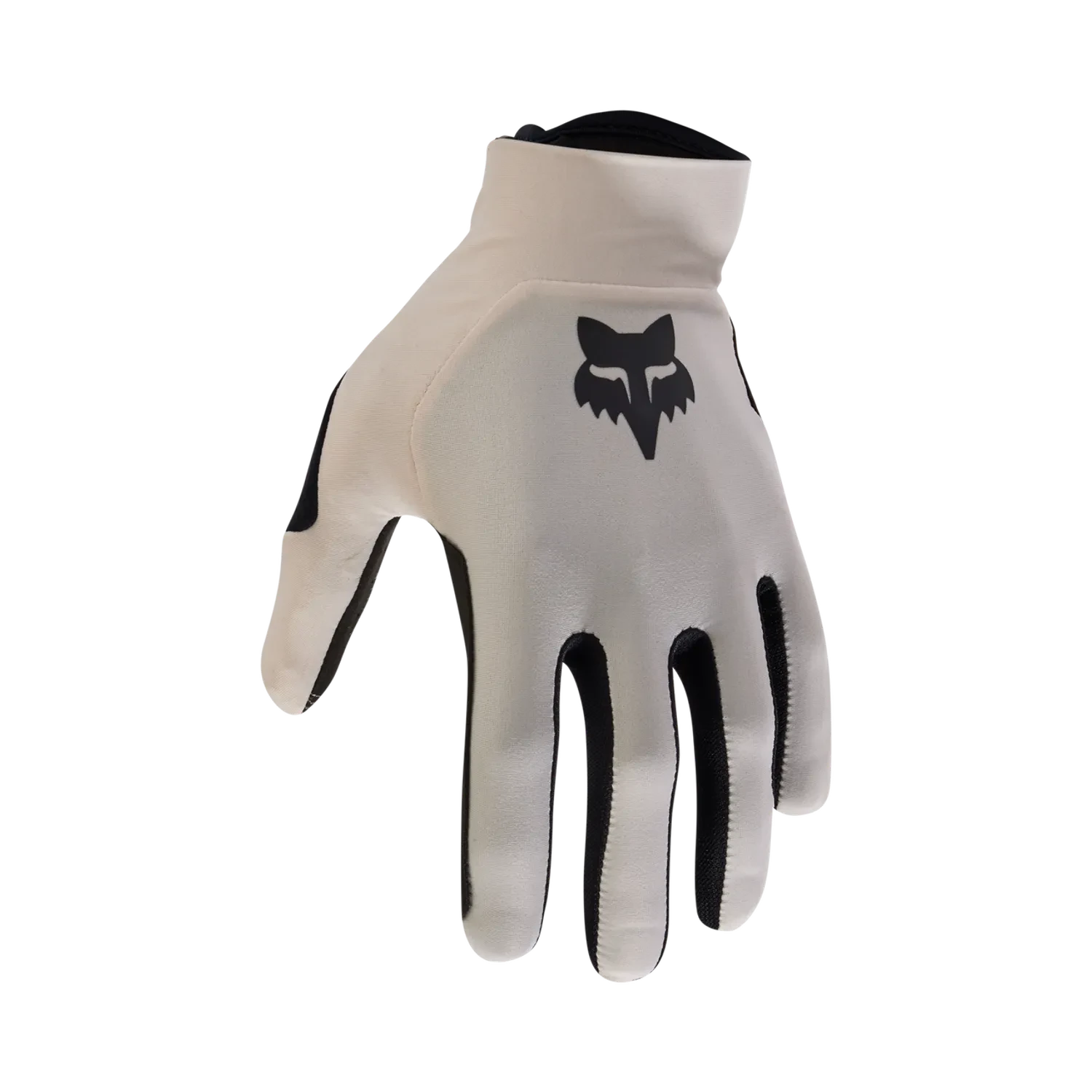 FOX Flexair full-finger mountain bike glove bone white with black Fox logo