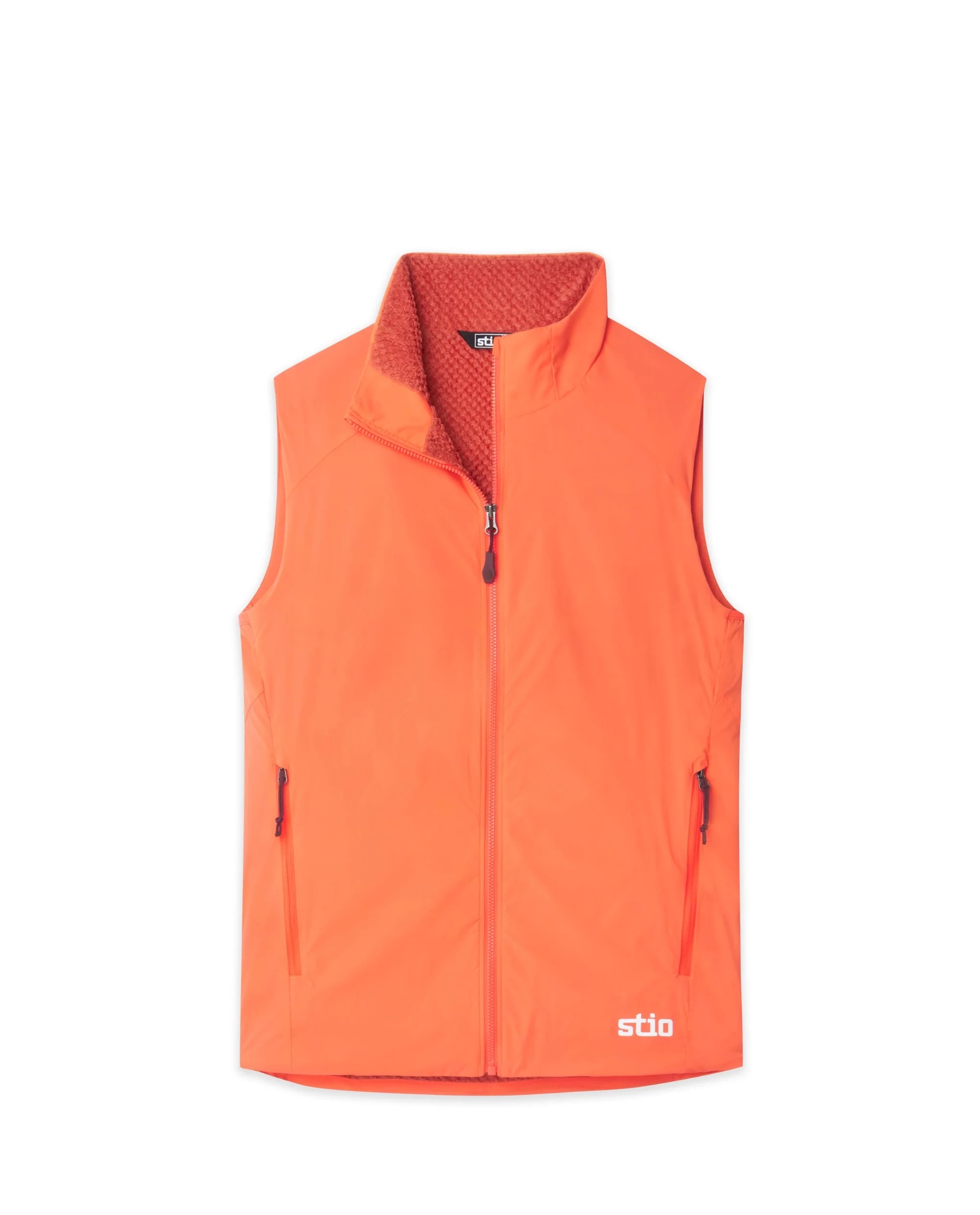 Stio Women's Dawner Vest in coral orange