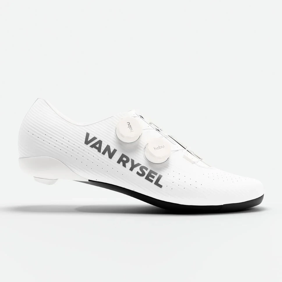 Van Rysel RCR road cycling shoes white carbon sole habu fit system